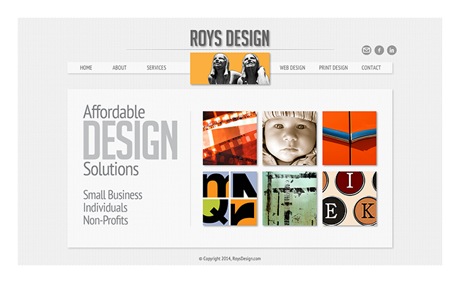 image roys design website